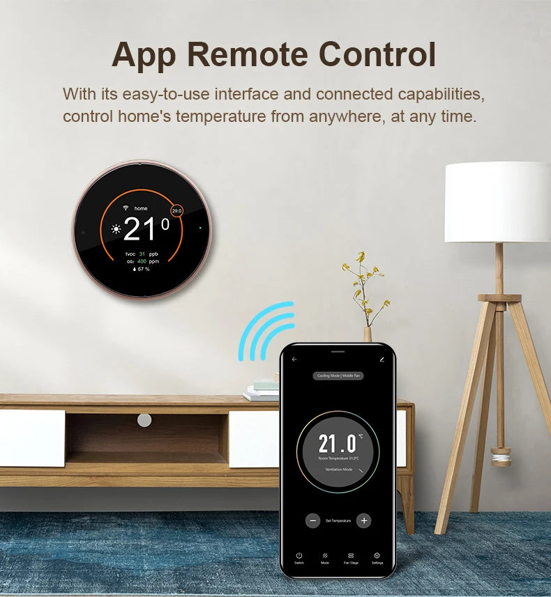 Comfurter 24V Multi-stage Cooling Heating Smart Thermostat WIFI Home Heat Pump Controller For Heat Pump System Air Conditioner