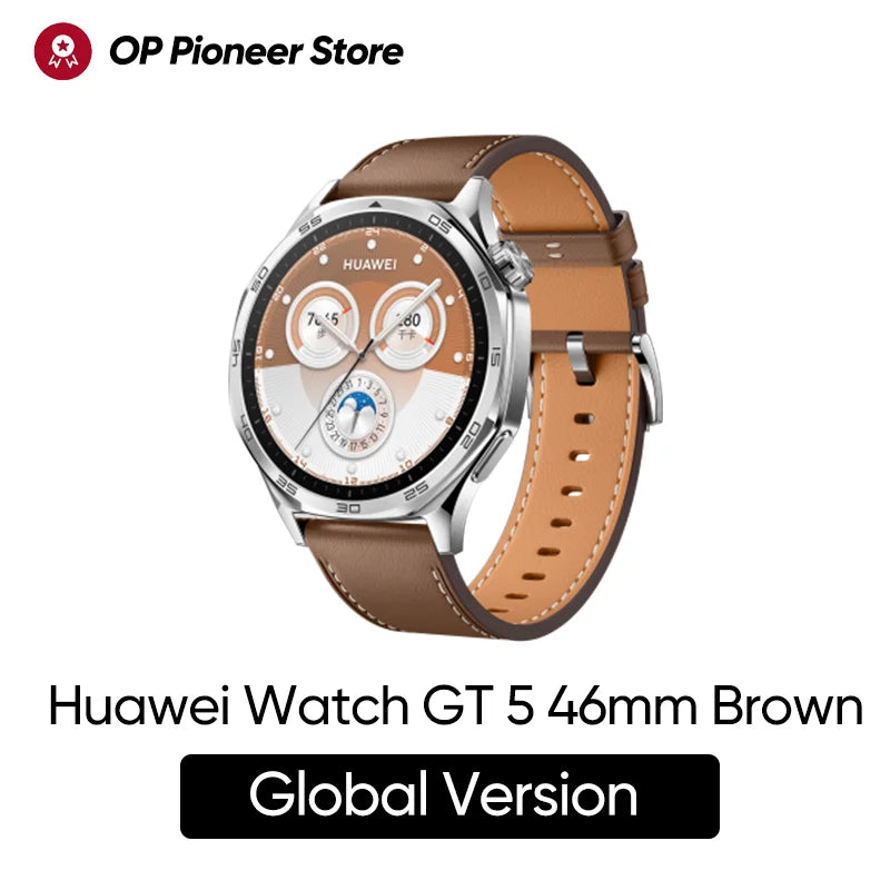 HUAWEI Watch GT 5 Smartwatch Global Version  Buit-in Map Replay Message compatible with iOS and Android 14 Days Battery Life