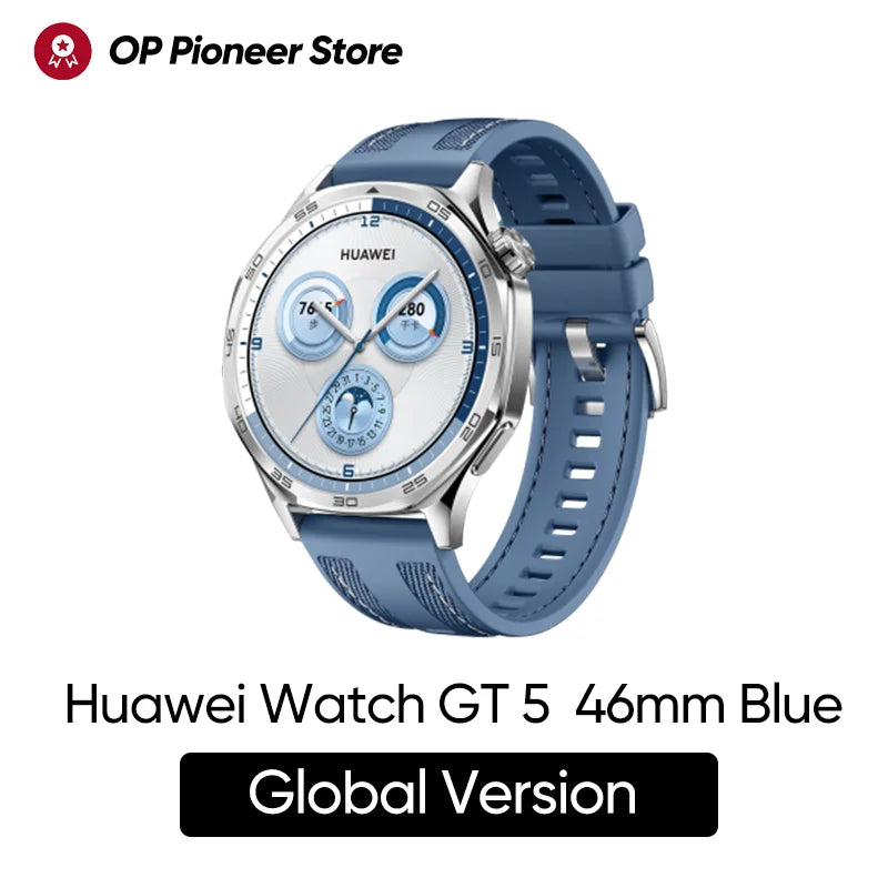 HUAWEI Watch GT 5 Smartwatch Global Version  Buit-in Map Replay Message compatible with iOS and Android 14 Days Battery Life