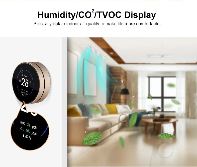 Comfurter 24V Multi-stage Cooling Heating Smart Thermostat WIFI Home Heat Pump Controller For Heat Pump System Air Conditioner