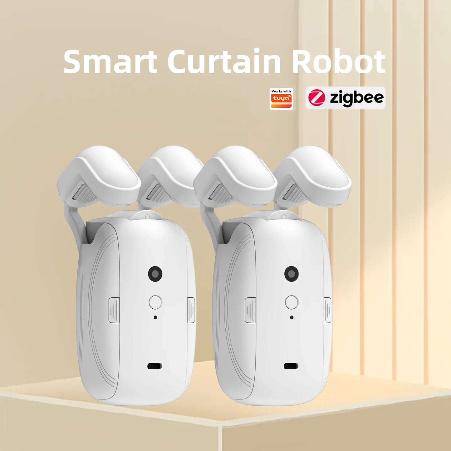 Automatic Curtain Opener Zigbee Roman Rod Rail and for U Shaped I Shaped Rail Smart Automatic Electric Curtain Opener Robot