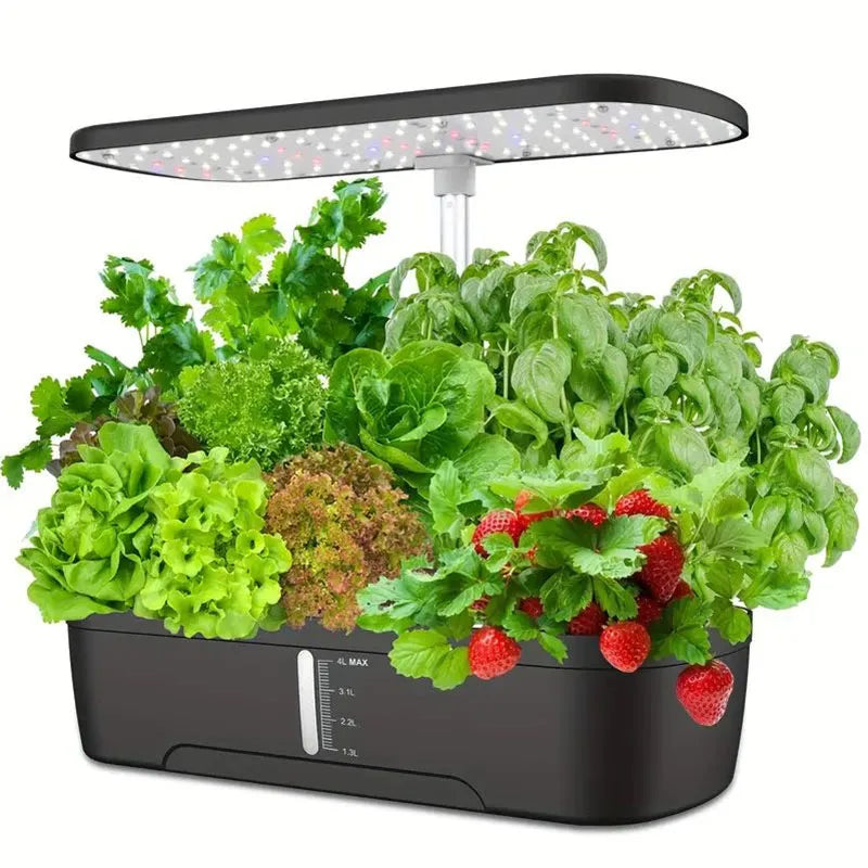 12 Pods Seed Indoor Garden with LED Full-Spectrum Hydroponics Growing Erogarden Plant Grow Light Function Herb Garden Kit Indoor