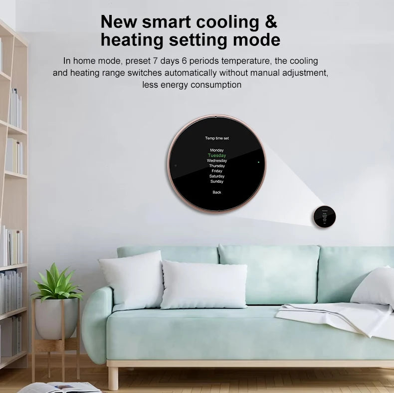 Comfurter 24V Multi-stage Cooling Heating Smart Thermostat WIFI Home Heat Pump Controller For Heat Pump System Air Conditioner